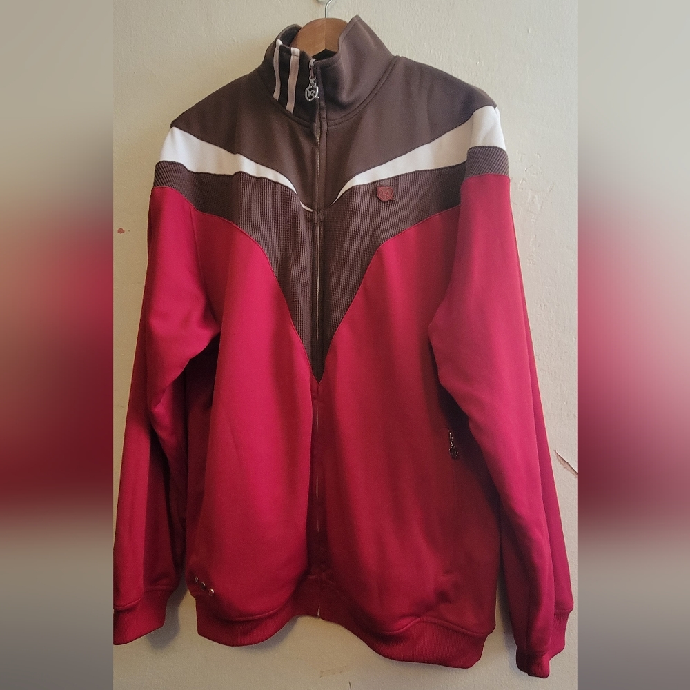 Rocawear Reversible Men Jacket, Medium, Brown/Red… - image 1